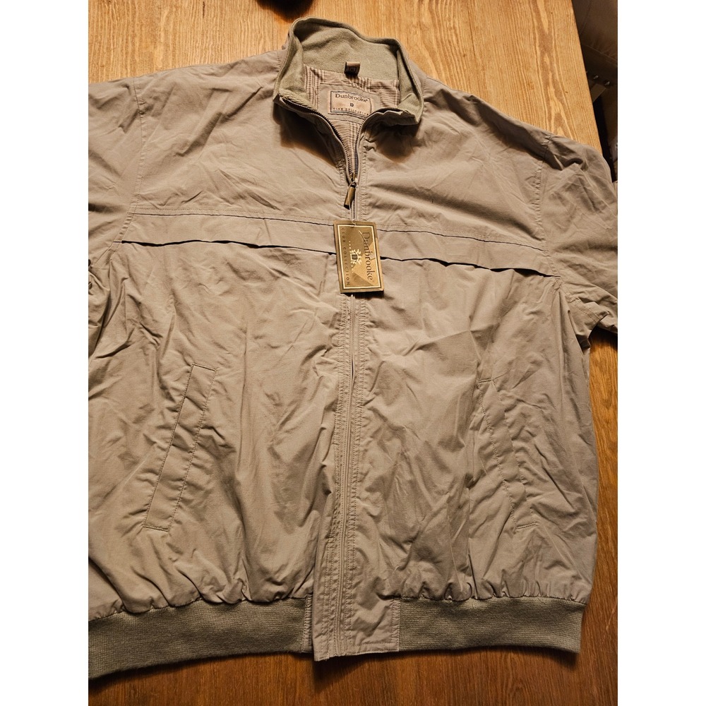 Dunbrooke Club Collection Mens XL Tan Full Zip Windbreaker Jacket New NWT